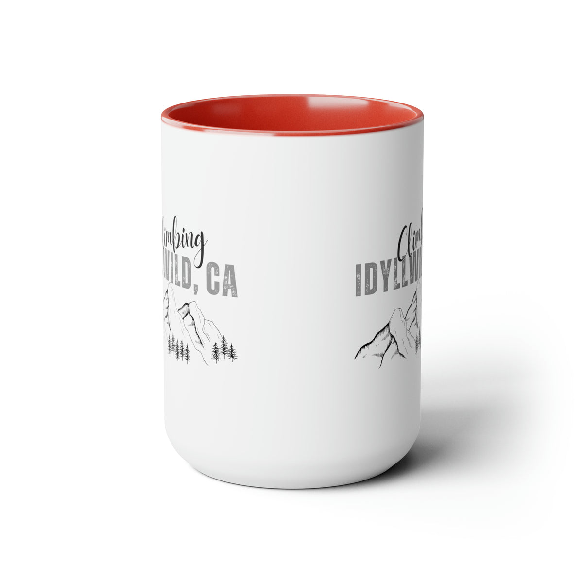 Two-Tone Coffee Mugs, 15oz Climbing Idyllwild