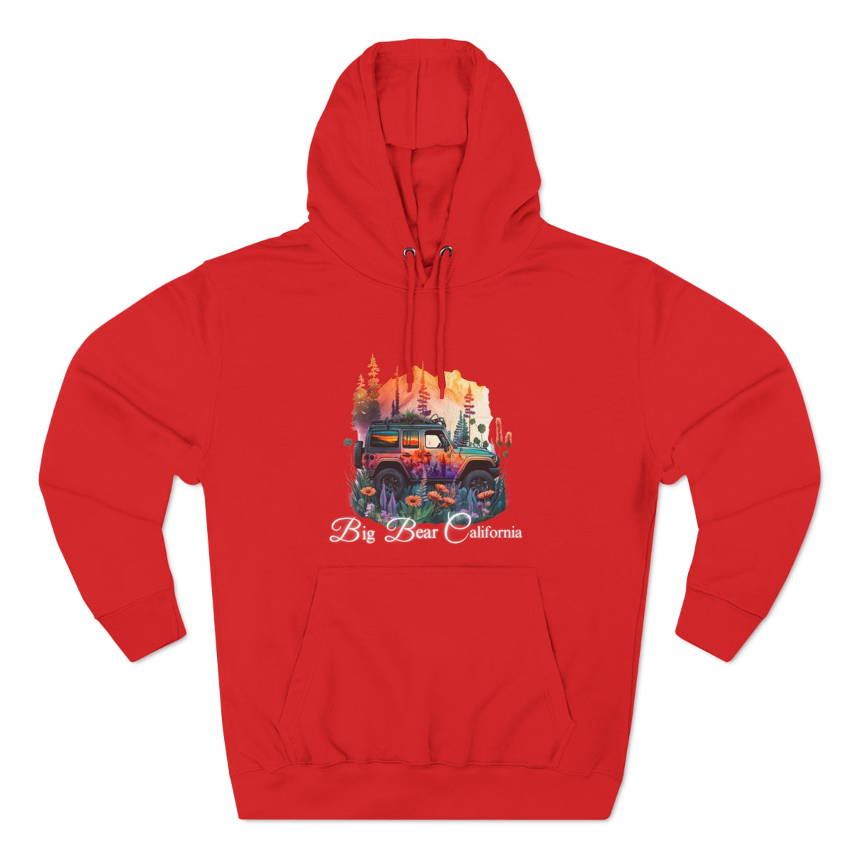 Big Bear Jeep Floral Hoodie