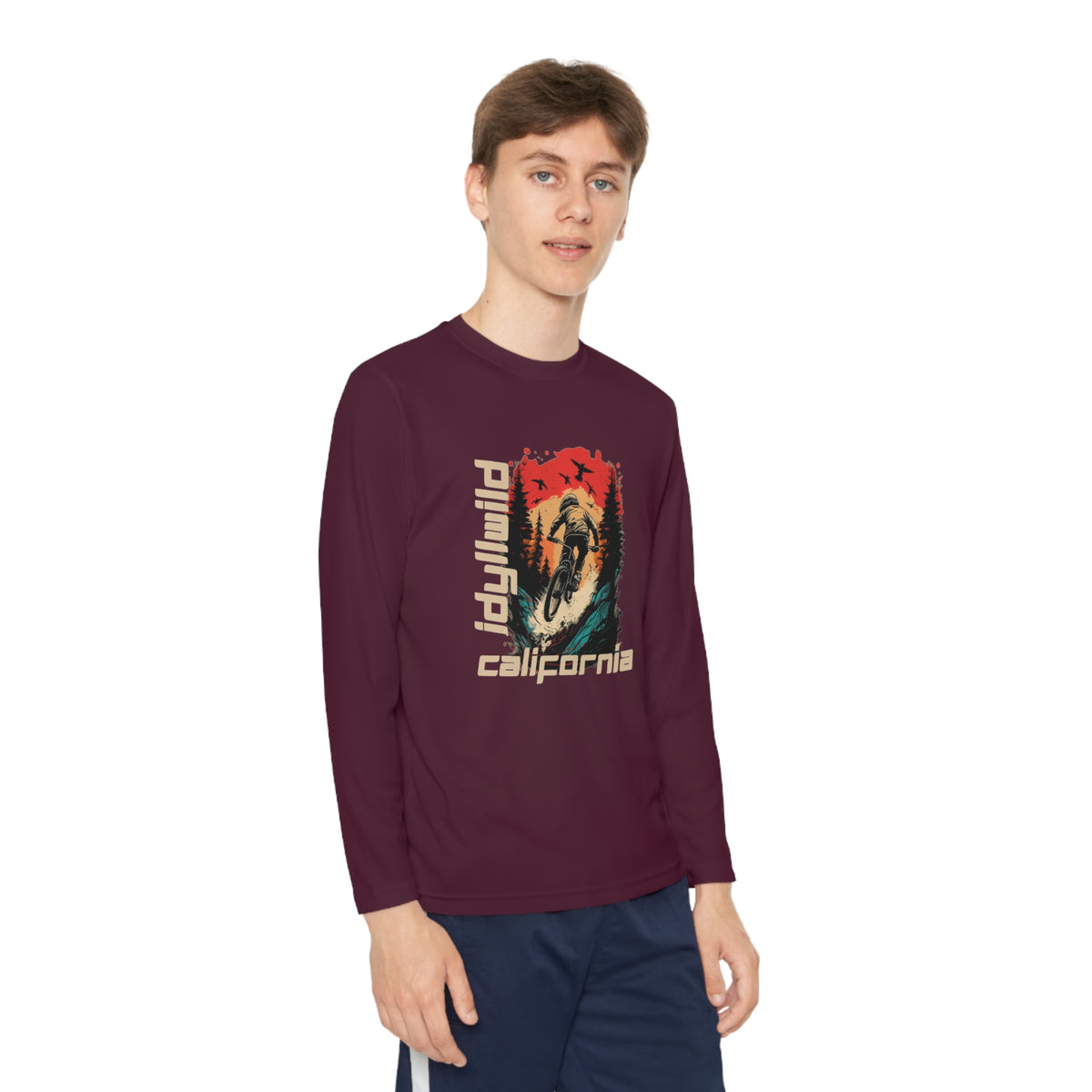 Idyllwild Mountain Biking Youth Long Sleeve Competitor Tee
