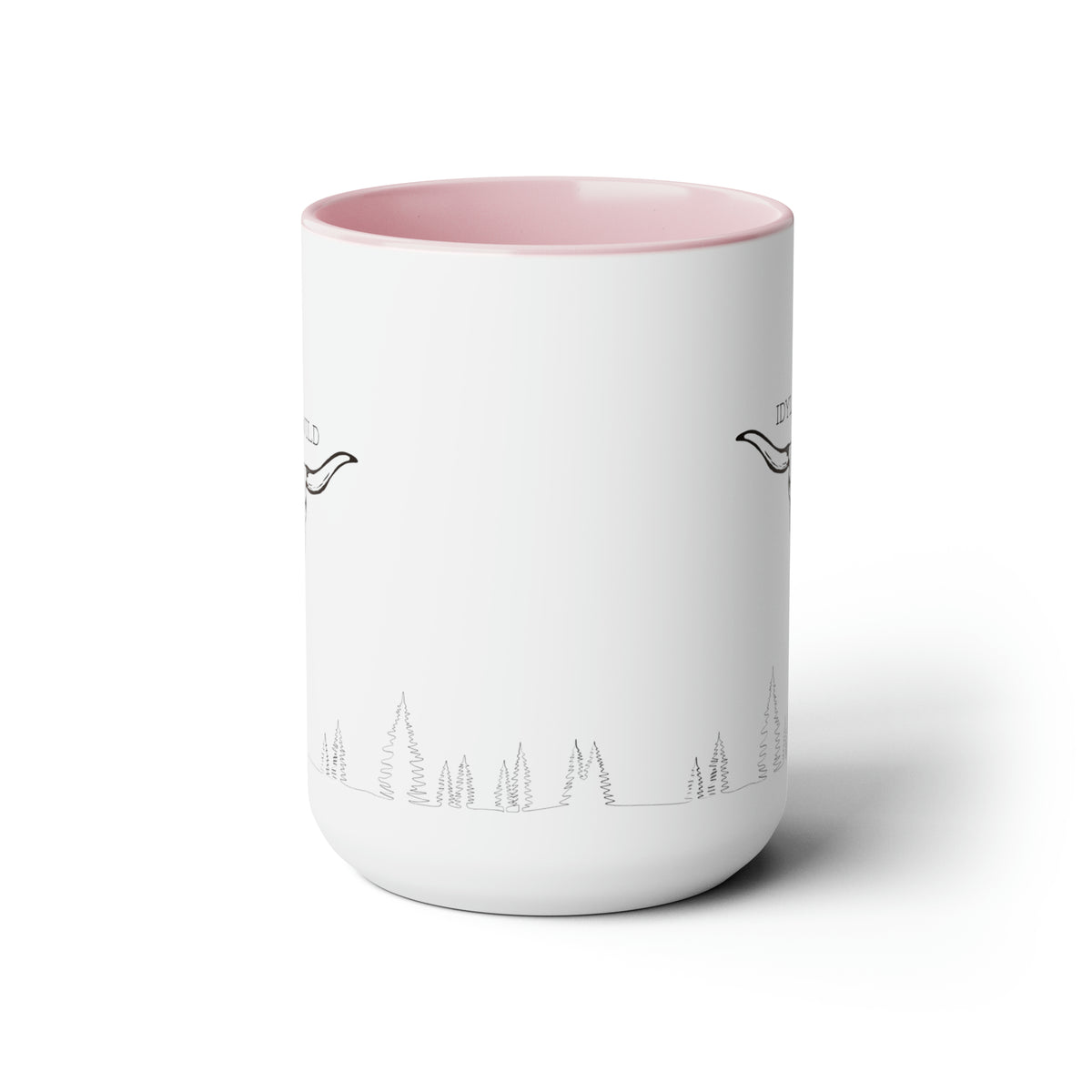 Two-Tone Coffee Mugs, 15oz Longhorn Pines