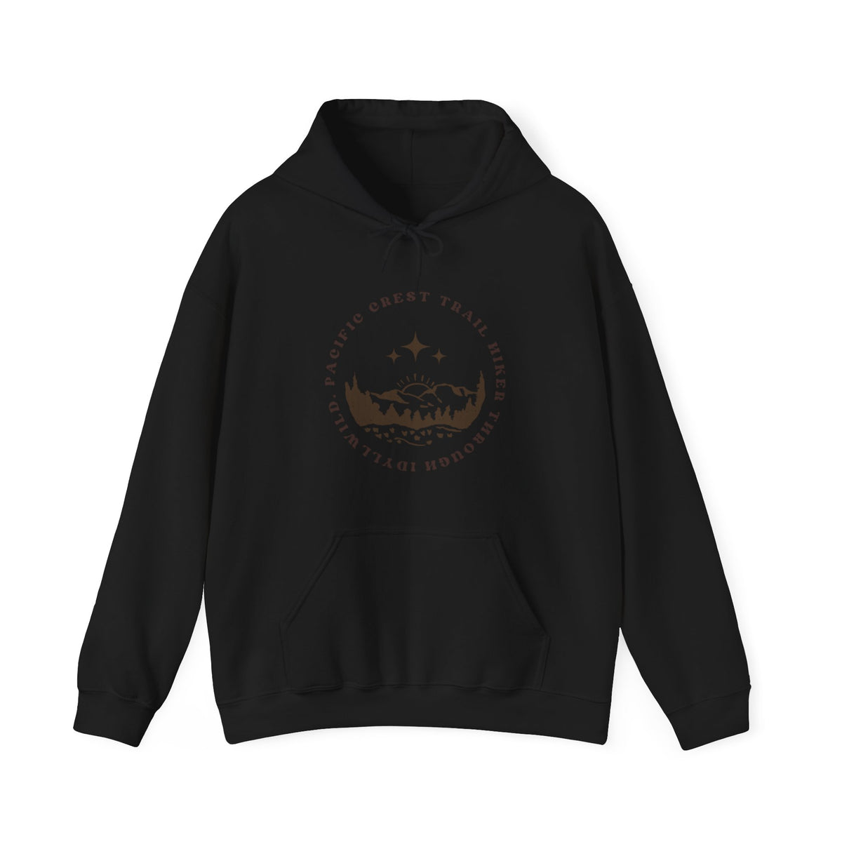 Pacific Trail Hiker through Idyllwild BrownText Hoodie