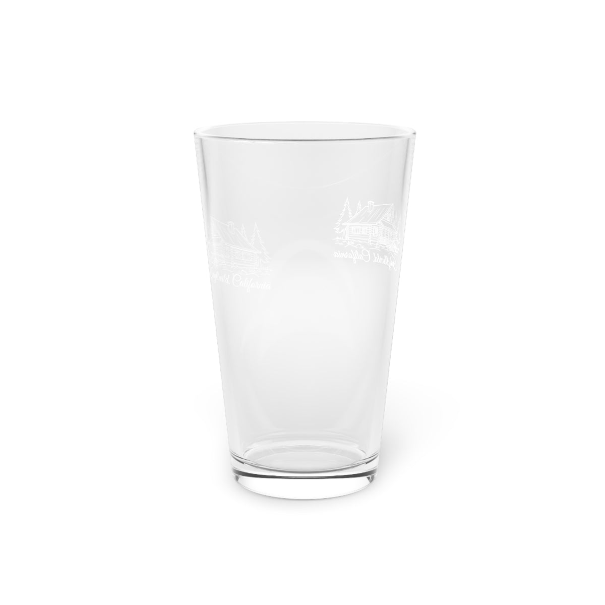 Pint Glass, 16oz Idyllwild Mountain Cabin