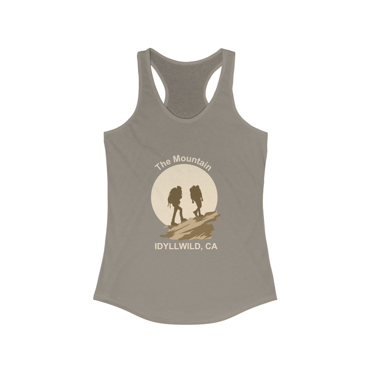 Women's Ideal Racerback Tank Idyllwild Couple Hike