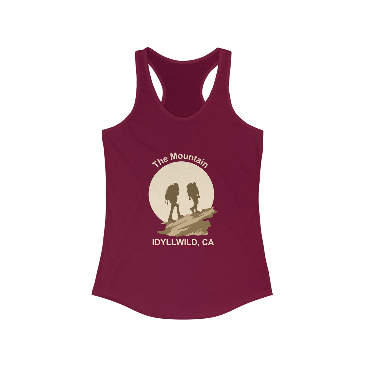 Women's Ideal Racerback Tank Idyllwild Couple Hike