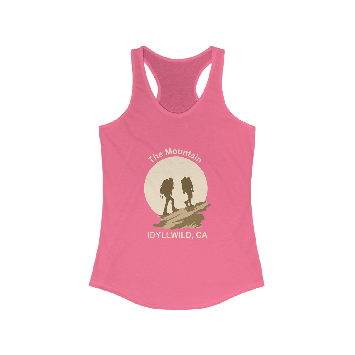Women's Ideal Racerback Tank Idyllwild Couple Hike