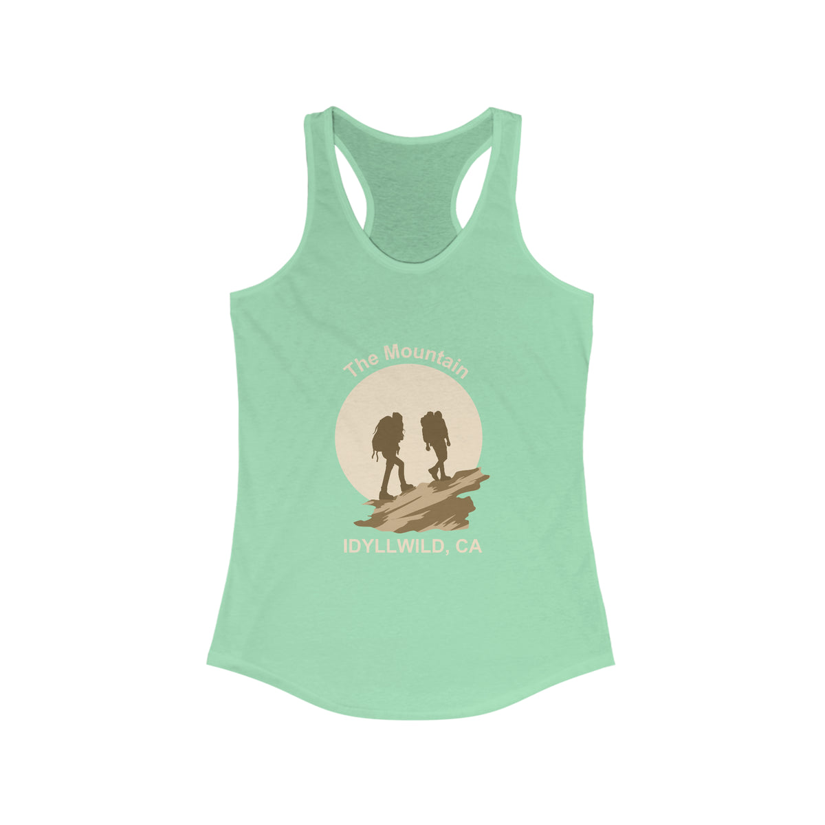 Women's Ideal Racerback Tank Idyllwild Couple Hike