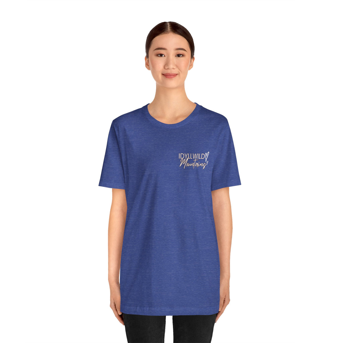 Womens Jersey Short Sleeve Idyllwild Mountains Heart T-shirt