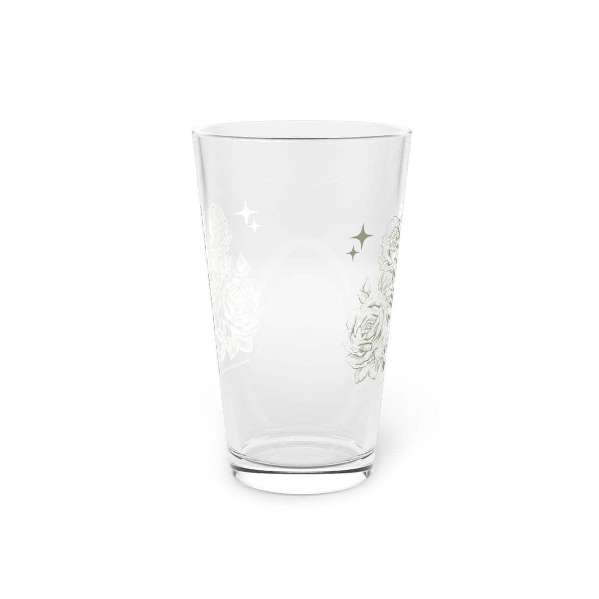 Idyllwild Rose Pint Glass, 16oz Idyllwild Rose