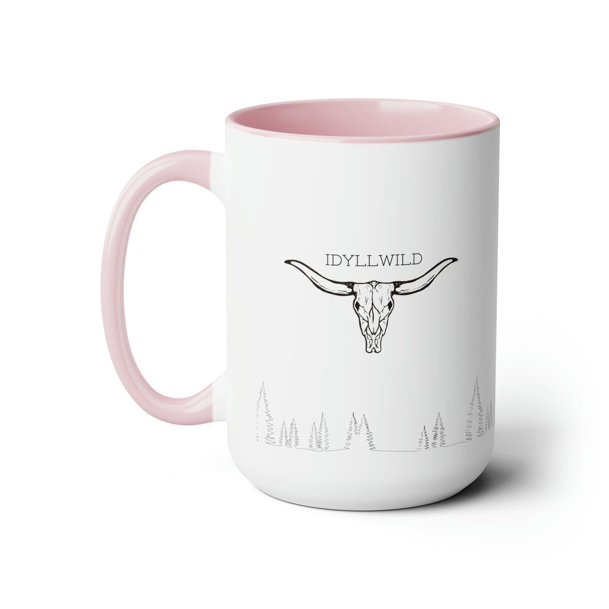 Two-Tone Coffee Mugs, 15oz Longhorn Pines