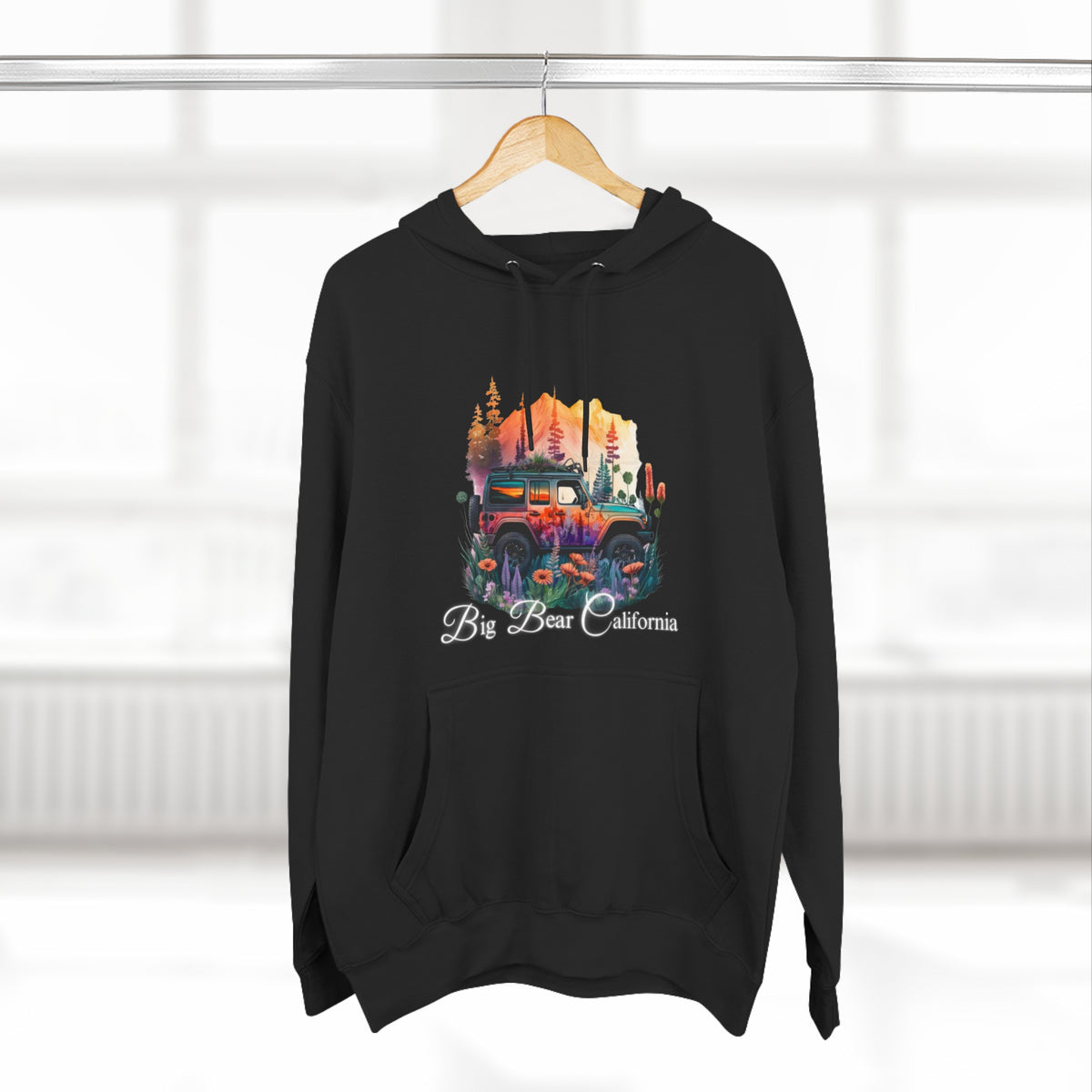 Big Bear Jeep Floral Hoodie