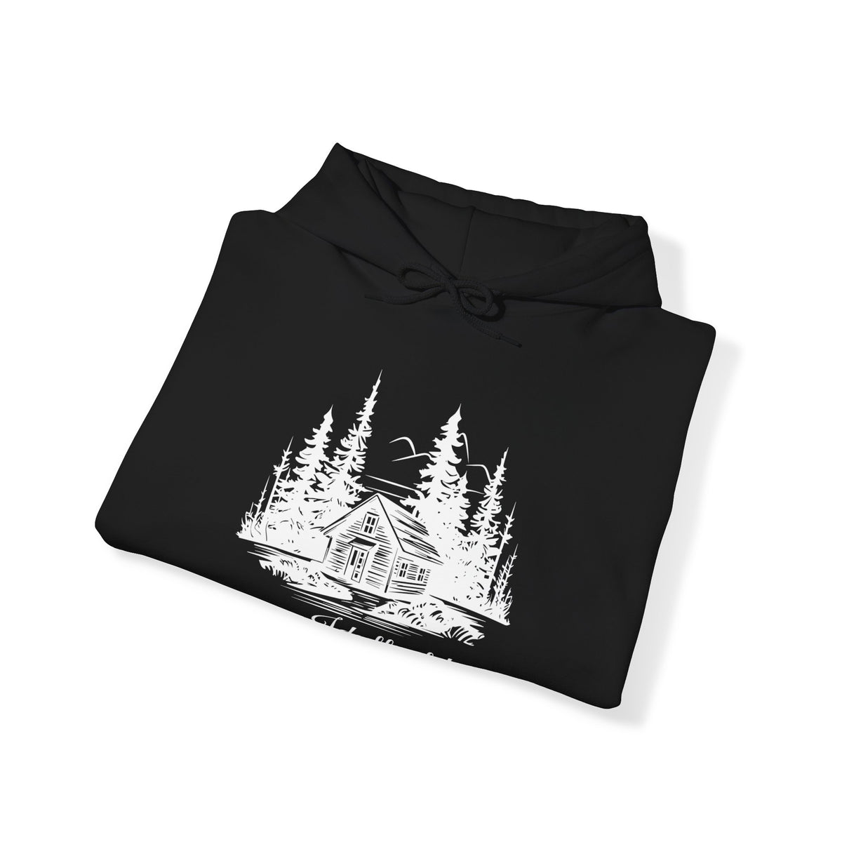 Unisex Heavy Blend™ Hooded Sweatshirt Cabin Forest Sketch