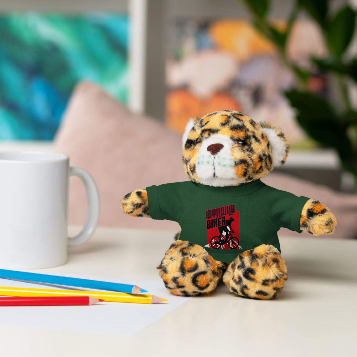 Stuffed Animals with Tee Idyllwild Mountain Biker