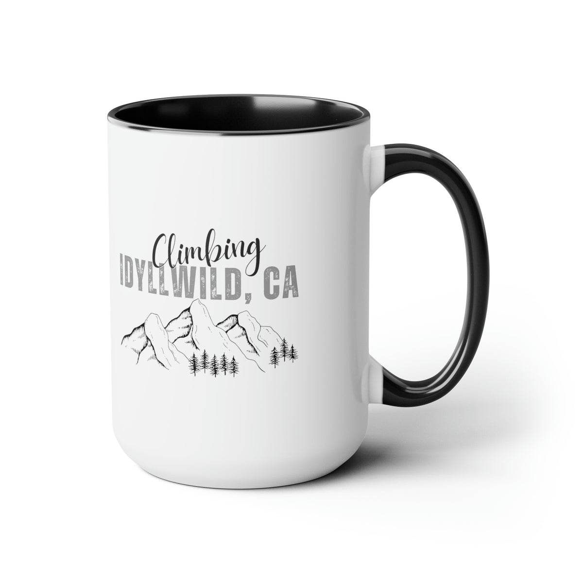 Two-Tone Coffee Mugs, 15oz Climbing Idyllwild
