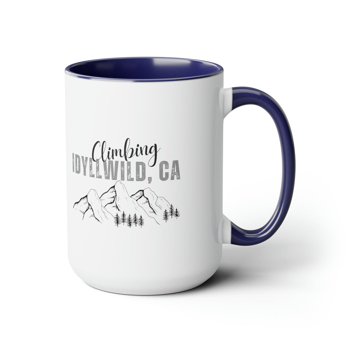 Two-Tone Coffee Mugs, 15oz Climbing Idyllwild