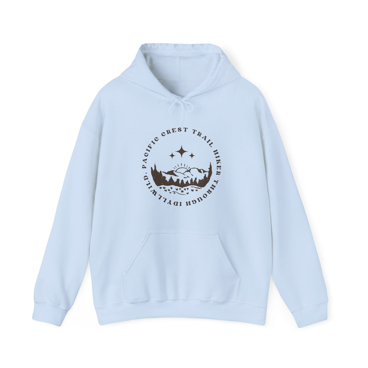 Pacific Trail Hiker through Idyllwild BrownText Hoodie