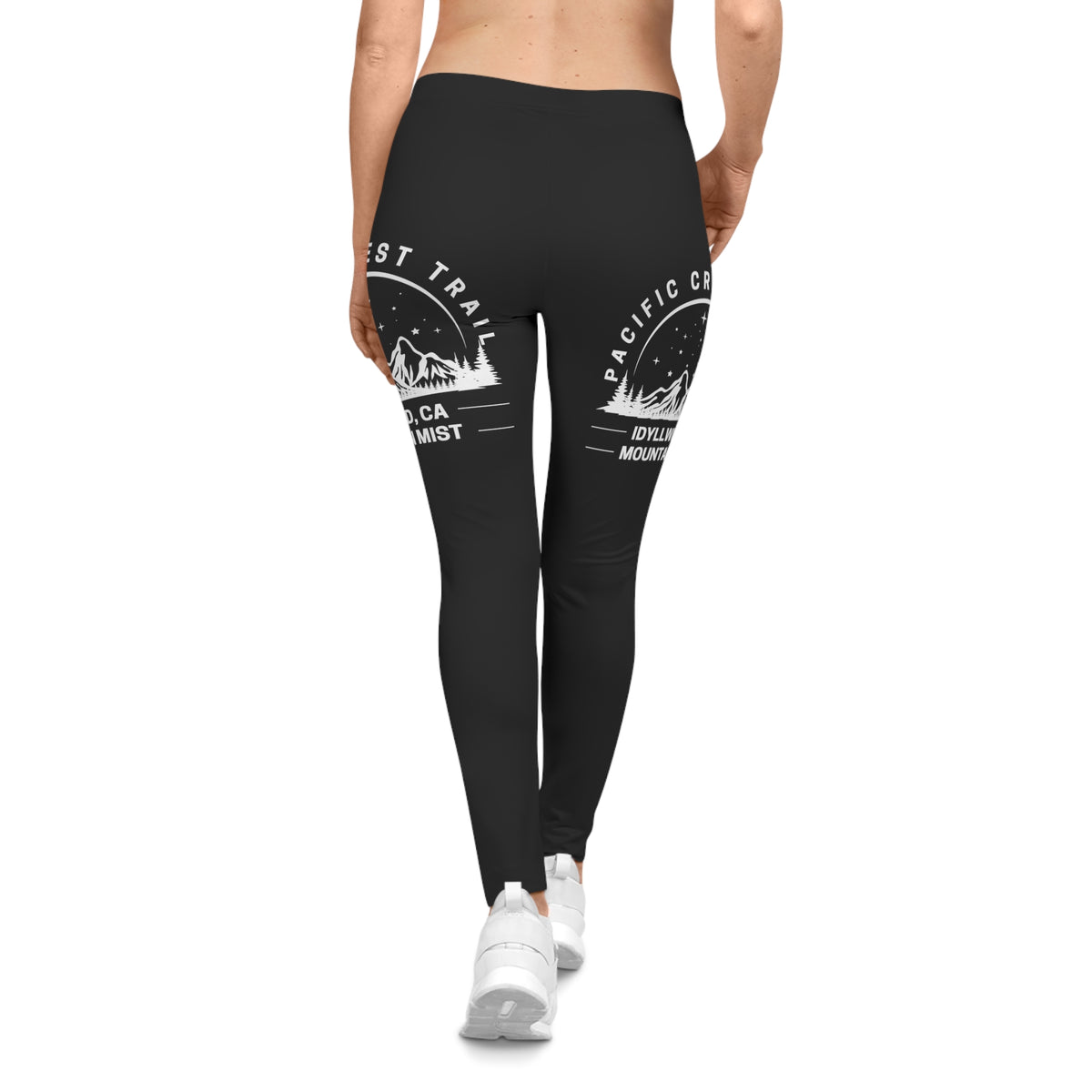 Women's Casual Leggings (AOP)PCT hIker Mist Black