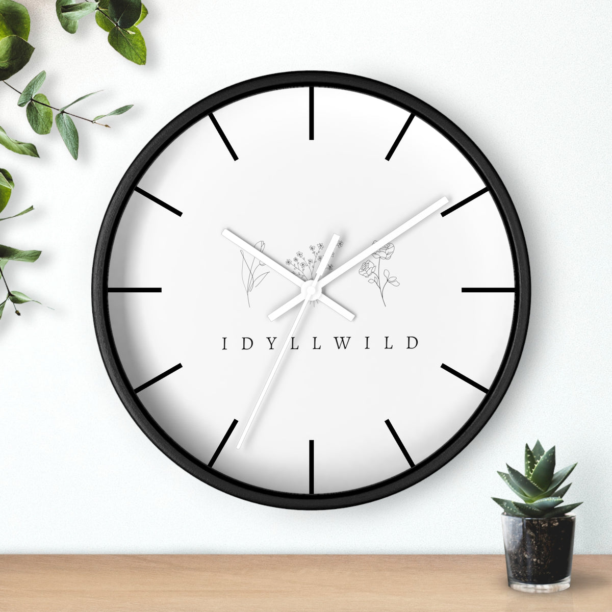 Wall Clock Idyllwild Boho Floral
