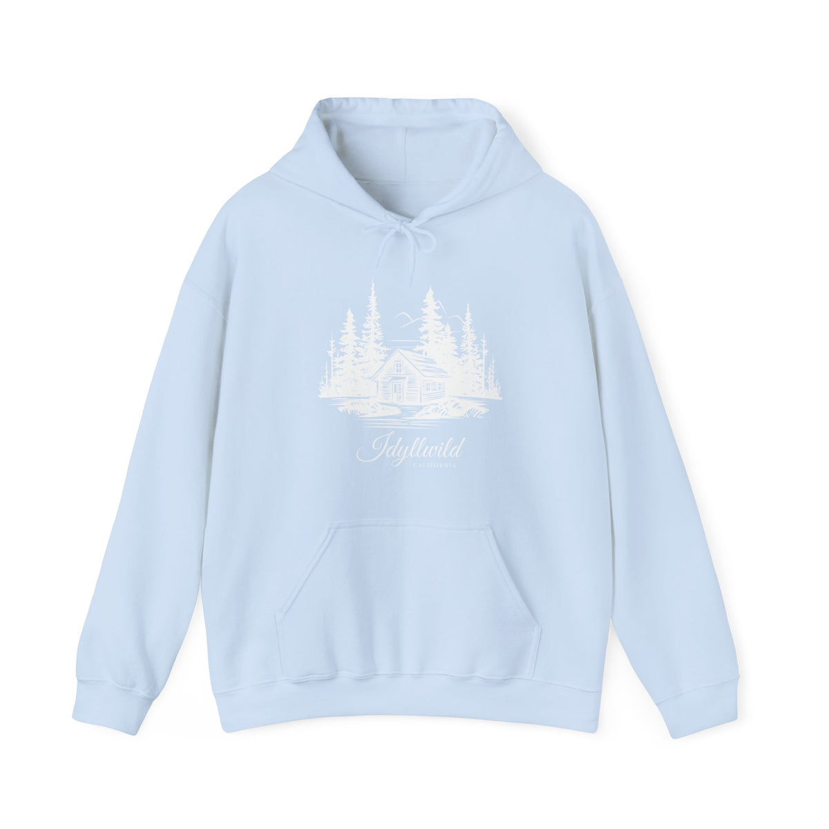 Unisex Heavy Blend™ Hooded Sweatshirt Cabin Forest Sketch