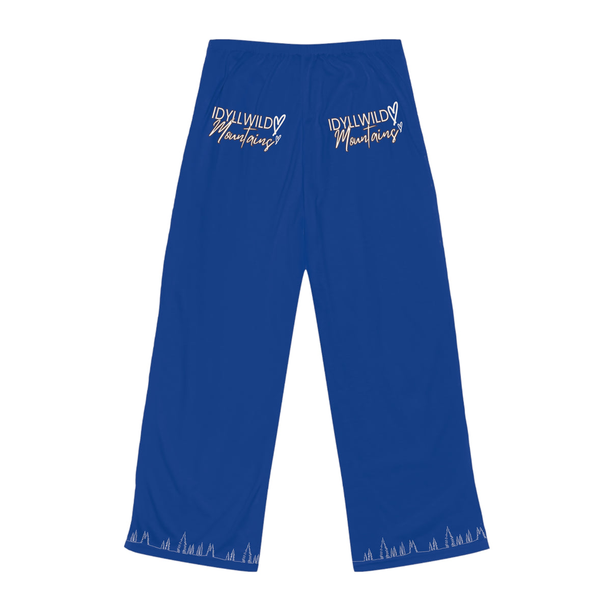 Women's Pajama Pants (AOP) Idyllwild Mountains Dark Blue