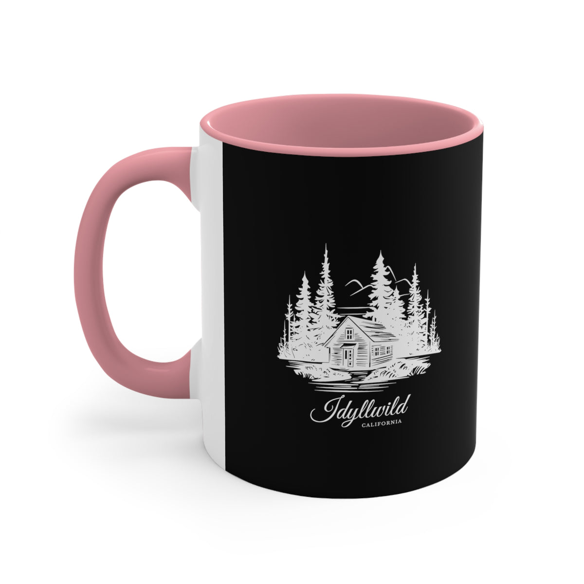 Black Idyllwild Cabin Accent Mug