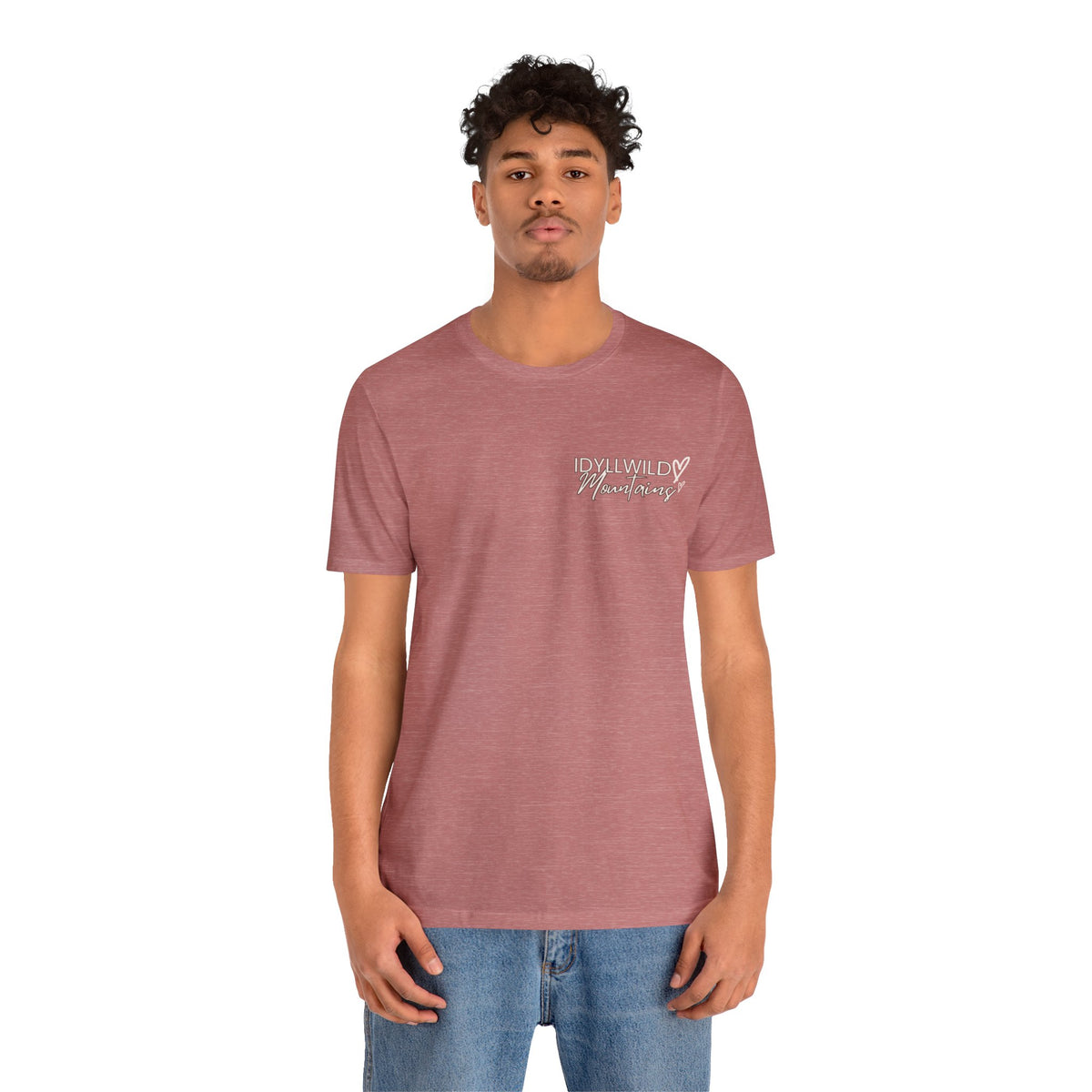 Womens Jersey Short Sleeve Idyllwild Mountains Heart T-shirt
