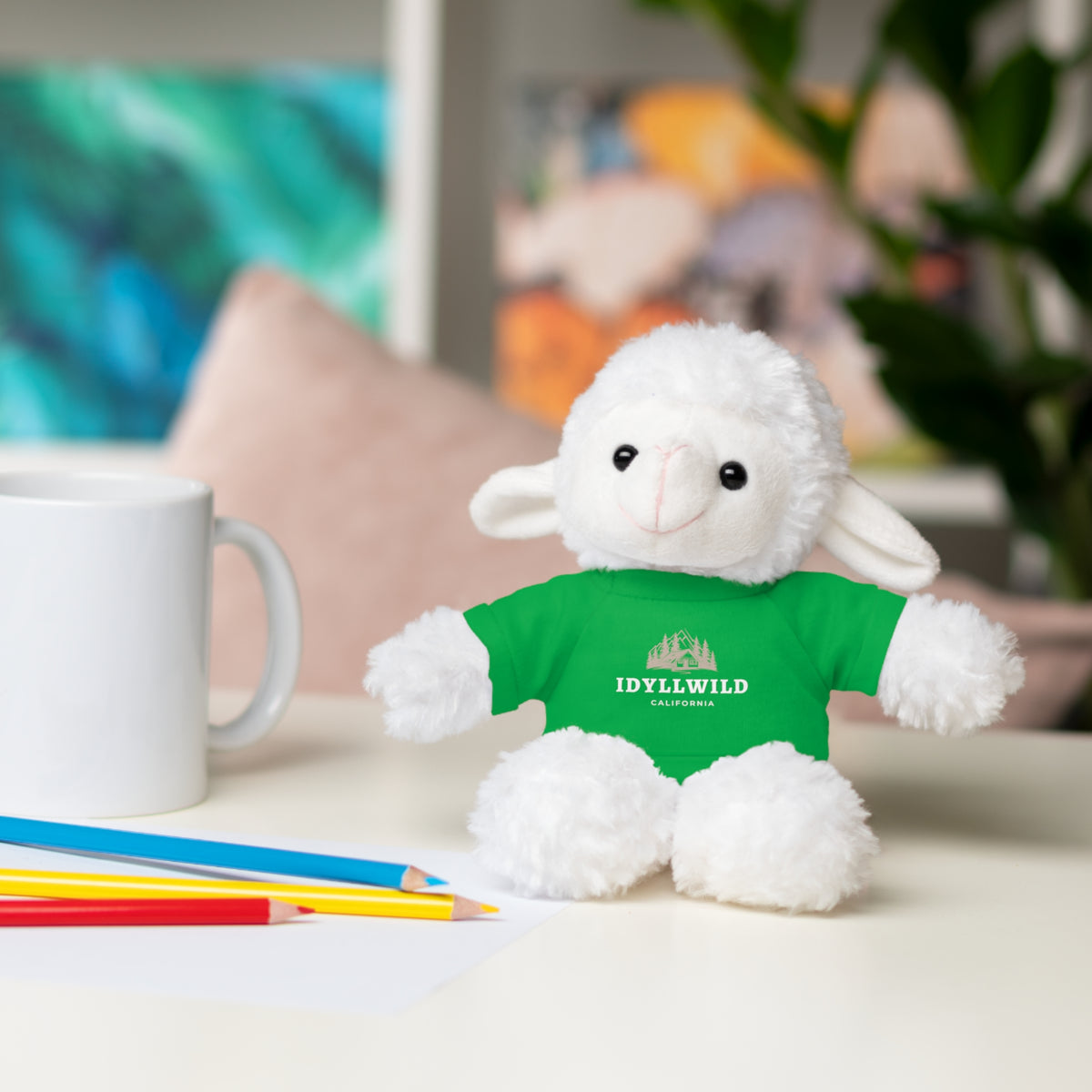 Stuffed Animals with Tee  Idyllwild Cabin in the Woods