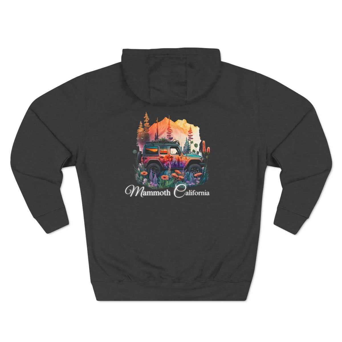 Mammoth California Jeep Floral Hoodie