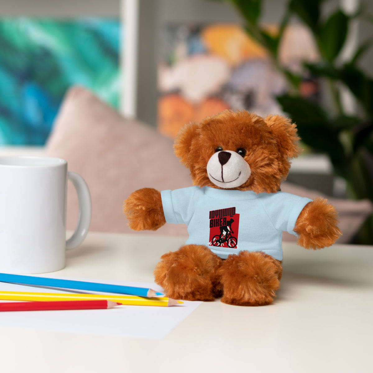 Stuffed Animals with Tee Idyllwild Mountain Biker