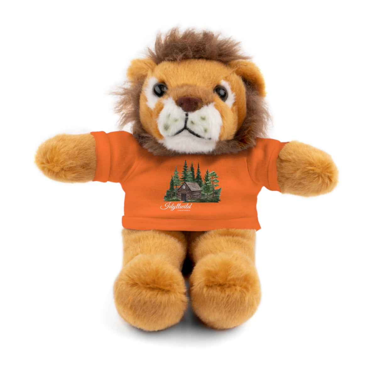 Stuffed Animals with Tee Cabin in the Woods Picture Idyllwild