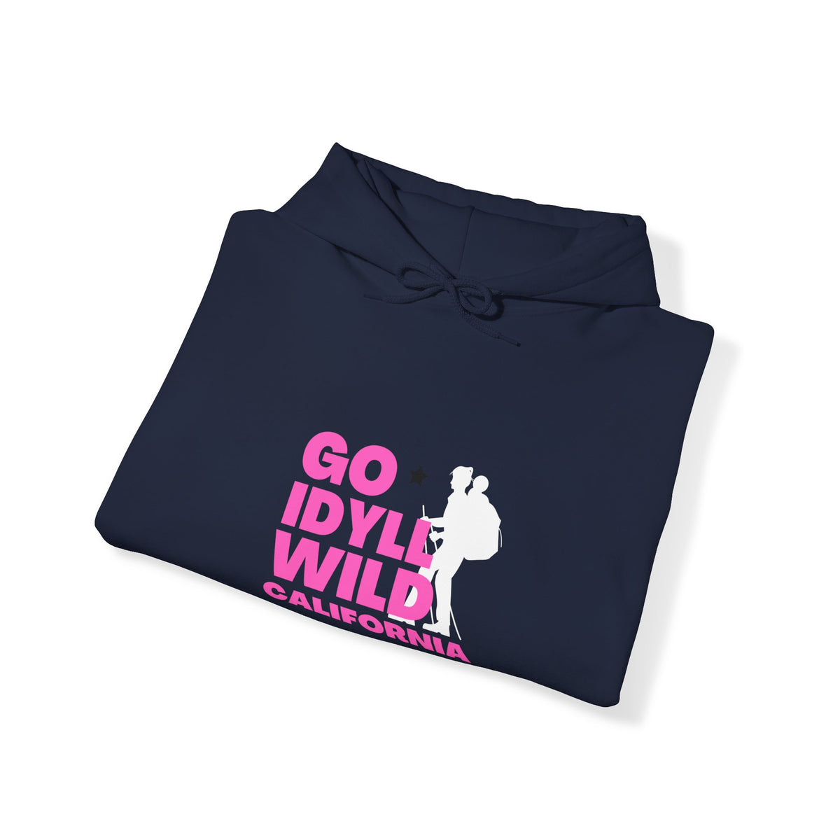 Idyllwild Mom Hiker Pink Text Hoodie